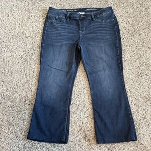 Laurie Felt Silky Baby Bell Jeans Womens LP Dark Wash Stretch Flare